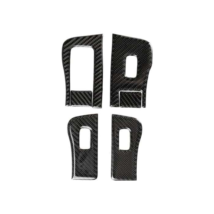 Carbon Faser Autofenster Knopf Dekorativer Aufkleber für Tesla Model 3, Geeignet für Linksfahren – Bild 2