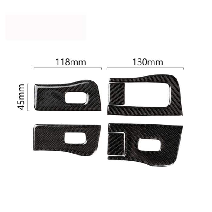 Carbon Faser Autofenster Knopf Dekorativer Aufkleber für Tesla Model 3, Geeignet für Linksfahren – Bild 5