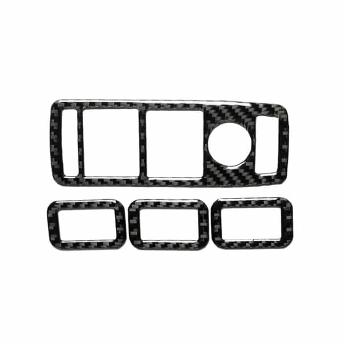 4 PCS Carbon Fiber Car Window Lift Panel Dekorativer Aufkleber für Tesla Model X. – Bild 2