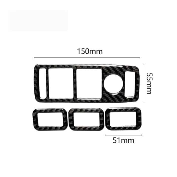 4 PCS Carbon Fiber Car Window Lift Panel Dekorativer Aufkleber für Tesla Model X. – Bild 5