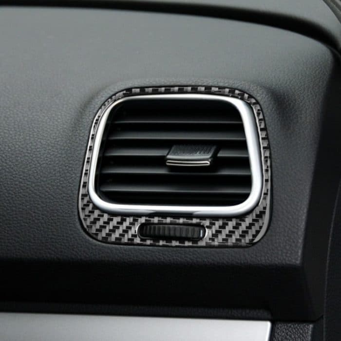 2 stücke / satz Kohlefaserwagen Links- und Right Air Outlets Rahmen dekorativer Aufkleber für Volkswagen Scirocco 2009-2016, links und rechts Antrieb universell – Bild 5