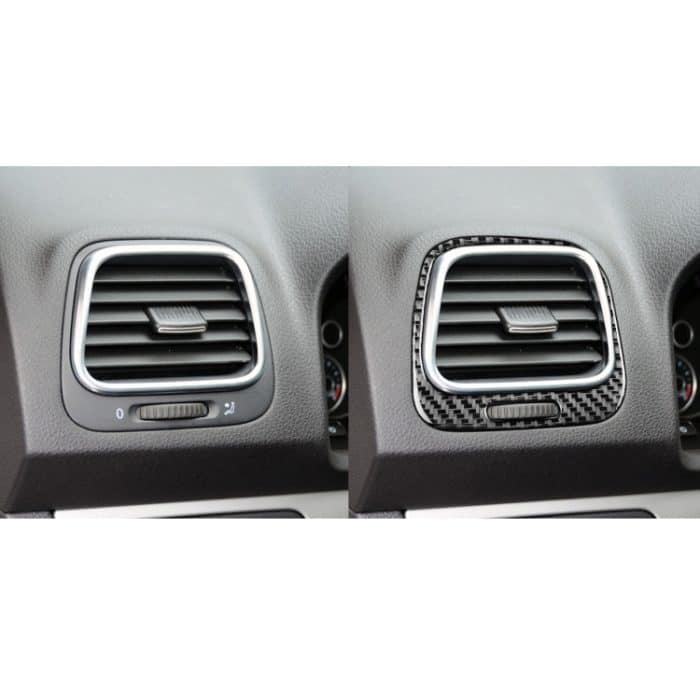 2 stücke / satz Kohlefaserwagen Links- und Right Air Outlets Rahmen dekorativer Aufkleber für Volkswagen Scirocco 2009-2016, links und rechts Antrieb universell – Bild 6