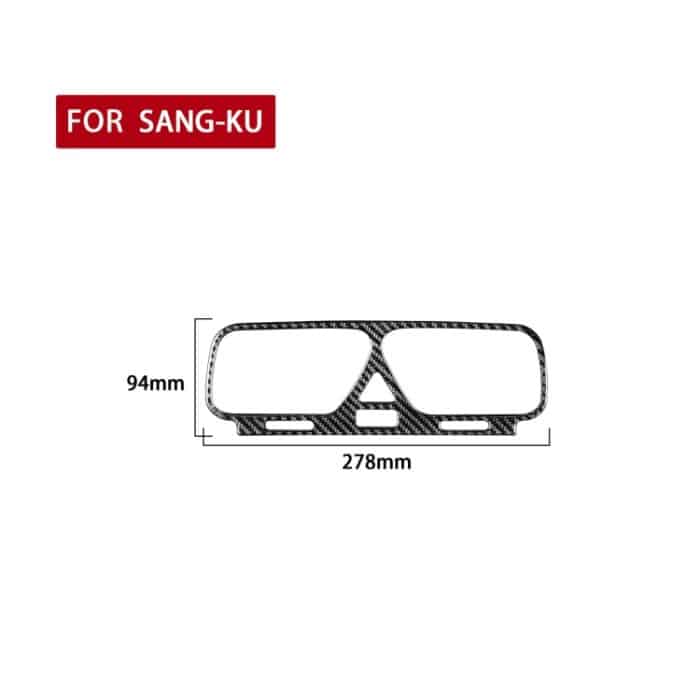 Carbon Fiber Car Central Control Air Outlet-Rahmen Dekorativer Aufkleber für Volkswagen Scirocco 2009-2016, linke und rechte Antrieb universell – Bild 2