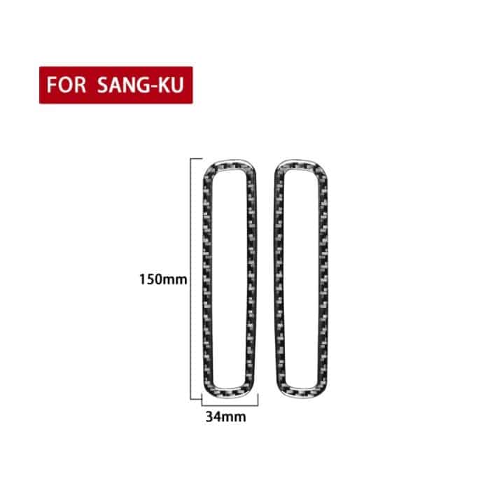2 teile / satz Kohlefaser Auto A-Säule Air Outlet-Rahmen dekorativer Aufkleber für Volkswagen Scirocco 2009-2016, linke und rechte Antrieb universell – Bild 2