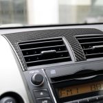 Kohlefaserauto Central Control Air Outlet Dekorative Aufkleber für Toyota Old Rav4 2006-2013, links und rechts Antrieb Universal – Bild 5
