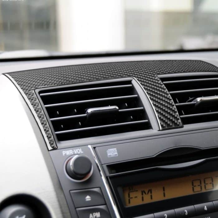 Kohlefaserauto Central Control Air Outlet Dekorative Aufkleber für Toyota Old Rav4 2006-2013, links und rechts Antrieb Universal – Bild 5