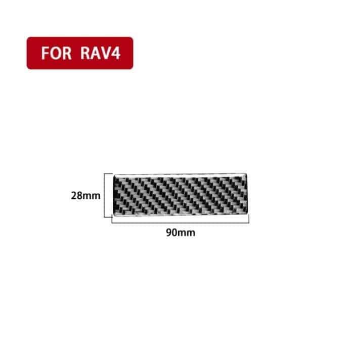 Kohlefaser-Auto-Scheinwerfer-Schalter-Dichtung dekorativer Aufkleber für Toyota Alt RAV4 2006-2013, linke und rechter Antrieb universell – Bild 2