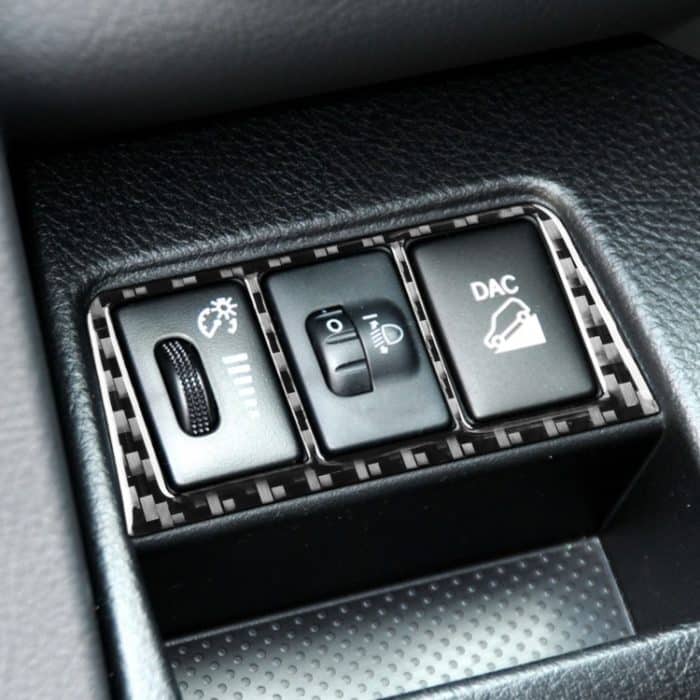 Kohlefaser-Auto-Scheinwerfer-Schalter-Rahmen dekorativer Aufkleber für Toyota alte RAV4 2006-2013, linke und rechte Antrieb universell – Bild 5