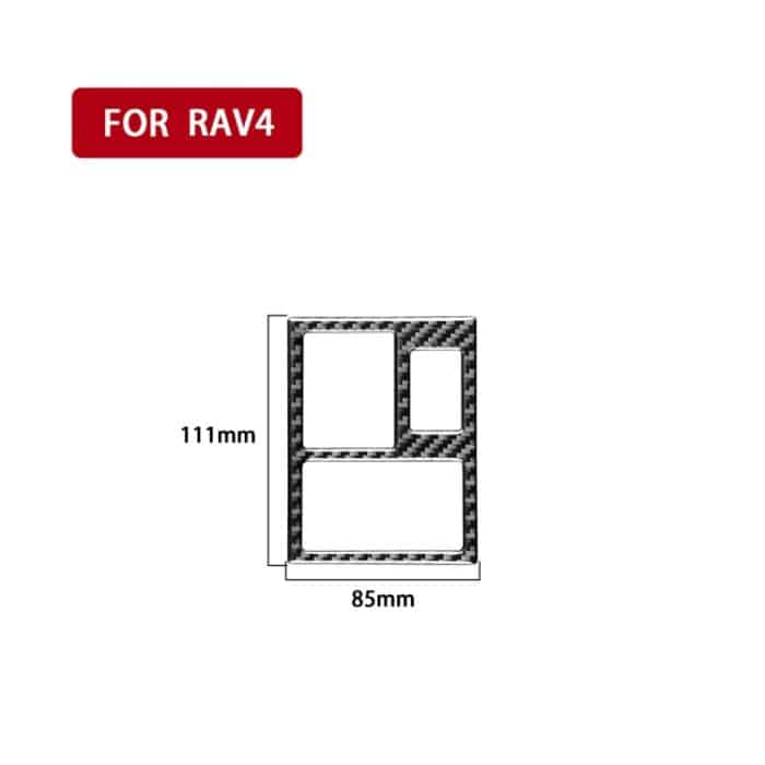 Kohlefaser-Fahrzeug-Rückspiegel-Anpassungsschalter-Rahmen dekorativer Aufkleber für Toyota alte RAV4 2006-2013, linke Fahrt – Bild 2