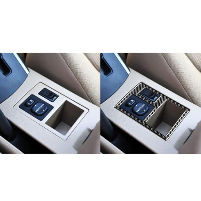 Kohlefaser-Fahrzeug-Rückspiegel-Anpassungsschalter-Rahmen dekorativer Aufkleber für Toyota alte RAV4 2006-2013, linke Fahrt – Bild 6