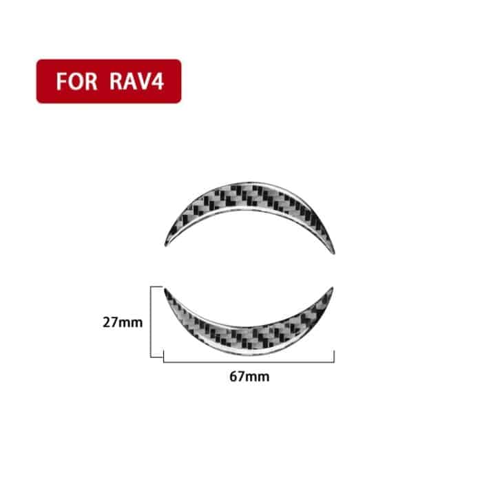 Kohlefaser-Auto-Lenkrad-Label dekorativer Aufkleber für Toyota Alt RAV4 2006-2013, links und rechts universell – Bild 3