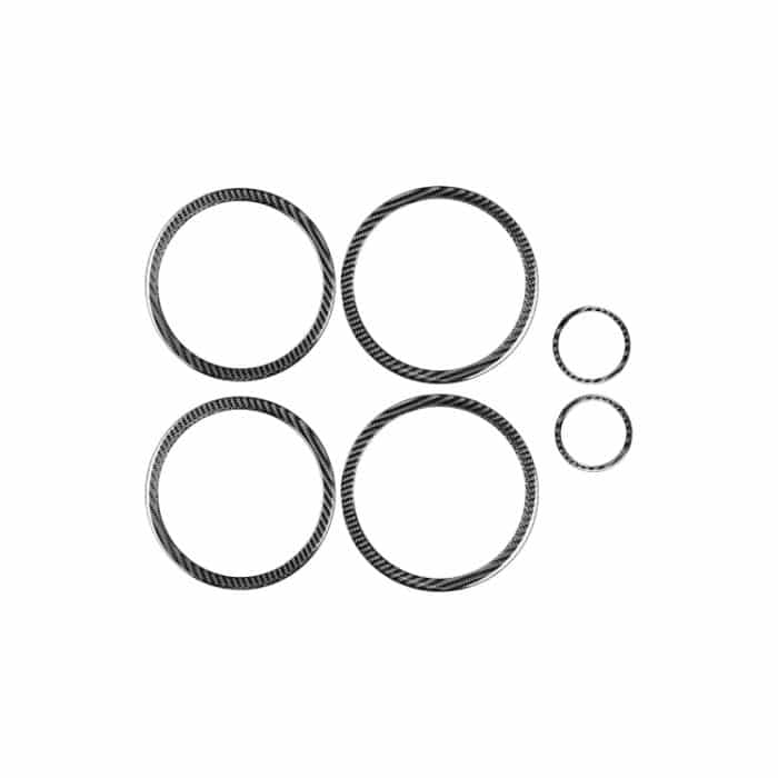 CRP5543.jpg Kohlefaser-Autotür-Hornring dekorativer Aufkleber für TOYOTA Old Rav4 2006-2013, links und rechts Antrieb universell – Bild 1