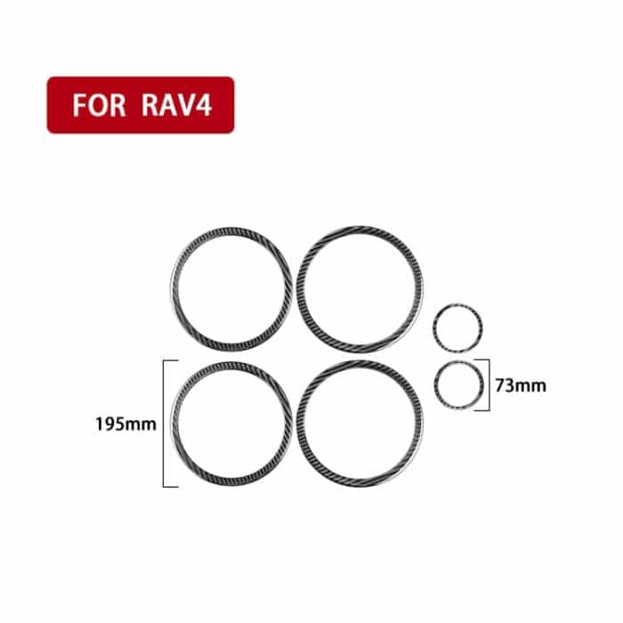 Kohlefaser-Autotür-Hornring dekorativer Aufkleber für TOYOTA Old Rav4 2006-2013, links und rechts Antrieb universell – Bild 2