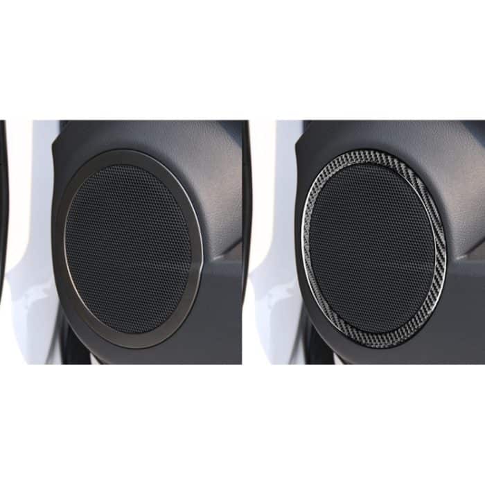 Kohlefaser-Autotür-Hornring dekorativer Aufkleber für TOYOTA Old Rav4 2006-2013, links und rechts Antrieb universell – Bild 6