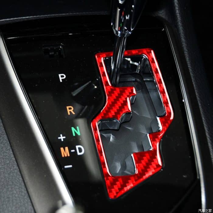 Kohlefaser-Auto-Gang-dekorative Aufkleber für Toyota Corolla 2014-2018, linke Fahrt (rot) – Bild 5