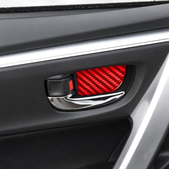 4 Teile/satz Carbon Faser Auto Innentür Schüssel Dekorative Aufkleber für Toyota Corolla 2014-2018, Links und rechts Antrieb Universal, Inner Door Bowl – Bild 5