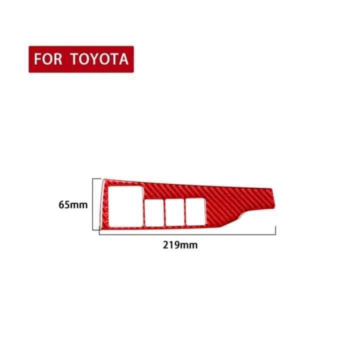 Dekorativer Aufkleber für Autoscheinwerferschalter aus Kohlefaser für Toyota Corolla 2014–2018, linker Antrieb, Headlight Switch,Left Drive – Bild 2