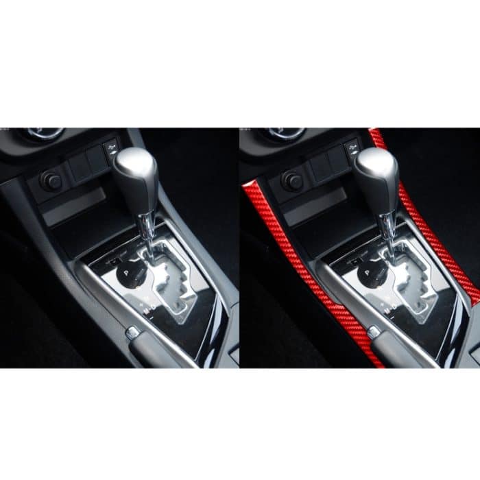 2 Teile/satz Carbon Faser Auto Getriebe Seite Dekorative Aufkleber für Toyota Corolla 2014-2018, Linke Fahrt, Gear Side,Left Drive – Bild 6