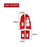 4 Teile/satz Carbon Fiber Car Lifting Dekorative Aufkleber für Toyota Corolla 2014-2018, Linke Fahrt, Lifting,Left Drive – Bild 2