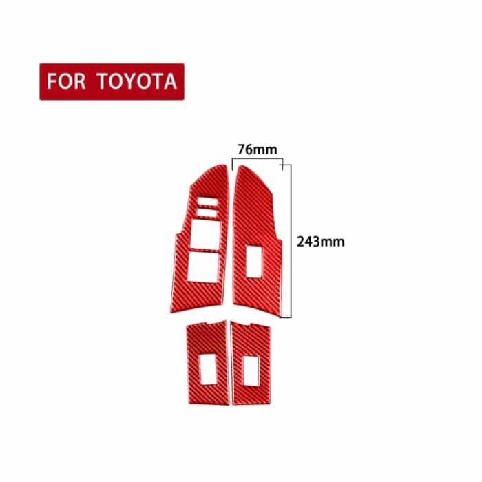 4 Teile/satz Carbon Fiber Car Lifting Dekorative Aufkleber für Toyota Corolla 2014-2018, Rechtsantrieb, Lifting,Right Drive – Bild 2