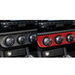 Kohlefaser-Auto-Klimaanlagen-Schalttafel, ein dekorativer Aufkleber für Toyota Corolla 2014–2018, linker Antrieb, Air Conditioner Switch Panel A,Left Drive – Bild 6