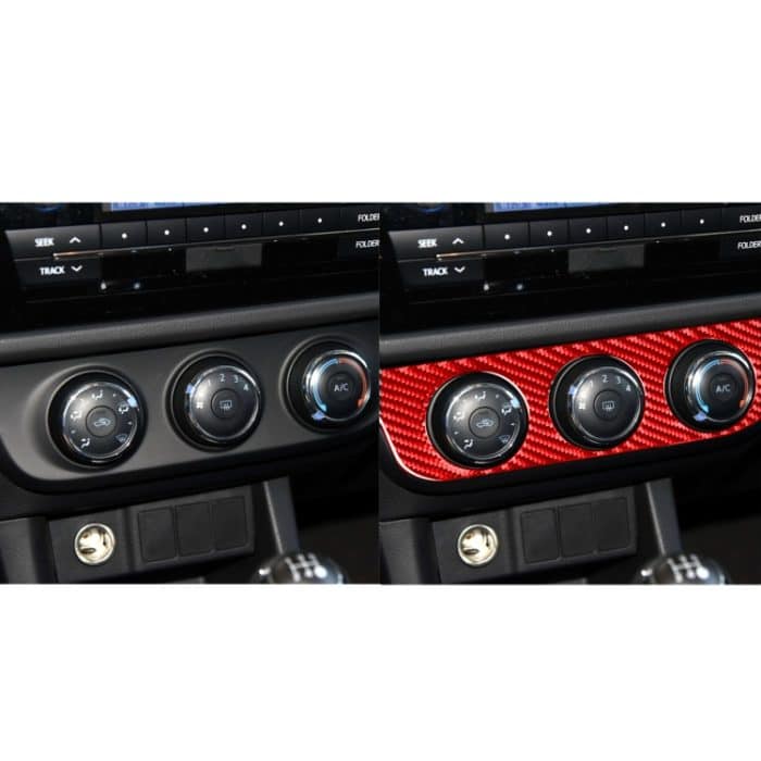 Kohlefaser-Auto-Klimaanlagen-Schalttafel, ein dekorativer Aufkleber für Toyota Corolla 2014–2018, linker Antrieb, Air Conditioner Switch Panel A,Left Drive – Bild 6