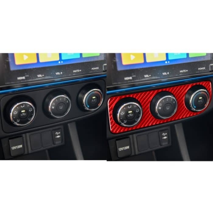 Kohlefaser-Auto-Klimaanlagen-Schalttafel B, dekorativer Aufkleber für Toyota Corolla 2014–2018, linker Antrieb, Air Conditioner Switch Panel B,Left Drive – Bild 6