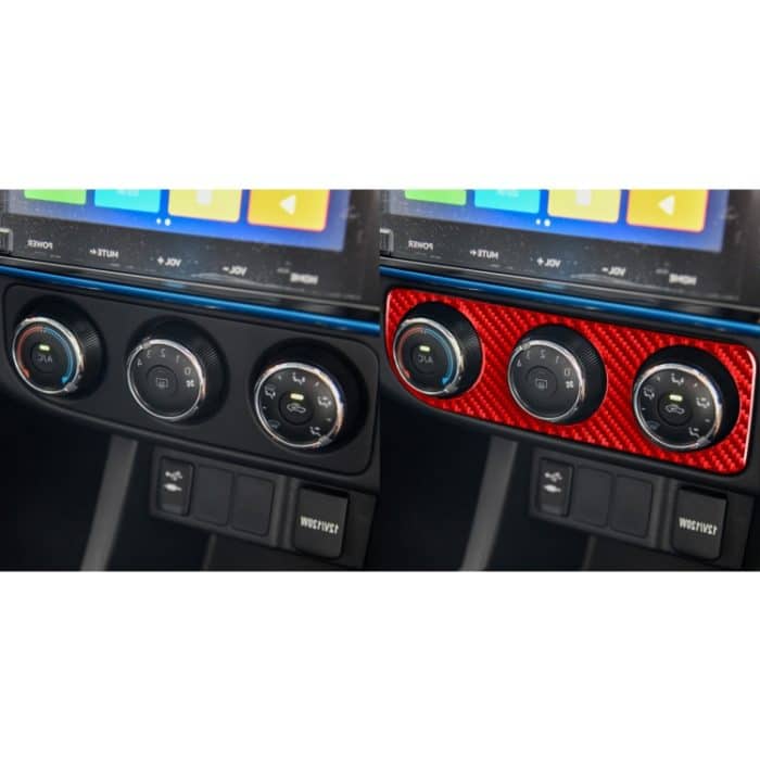 Kohlefaser-Auto-Klimaanlagen-Schalttafel B, dekorativer Aufkleber für Toyota Corolla 2014–2018, Rechtsantrieb, Air Conditioner Switch Panel B,Right Drive – Bild 6