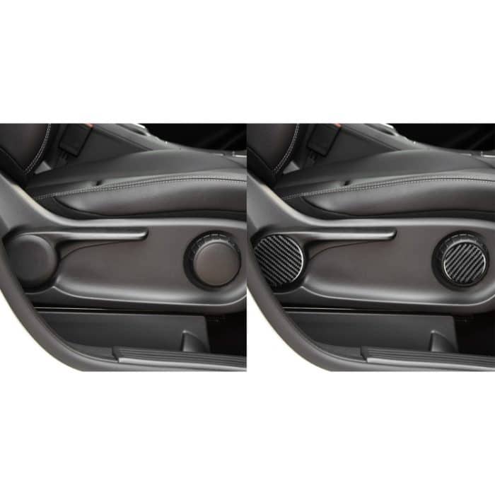 6 stücke / satz Kohlefaser Autositzeinstellung Button Panel dekorativer Aufkleber für Mercedes-Benz B-Klasse 2019, linke und rechte Antrieb universell – Bild 6