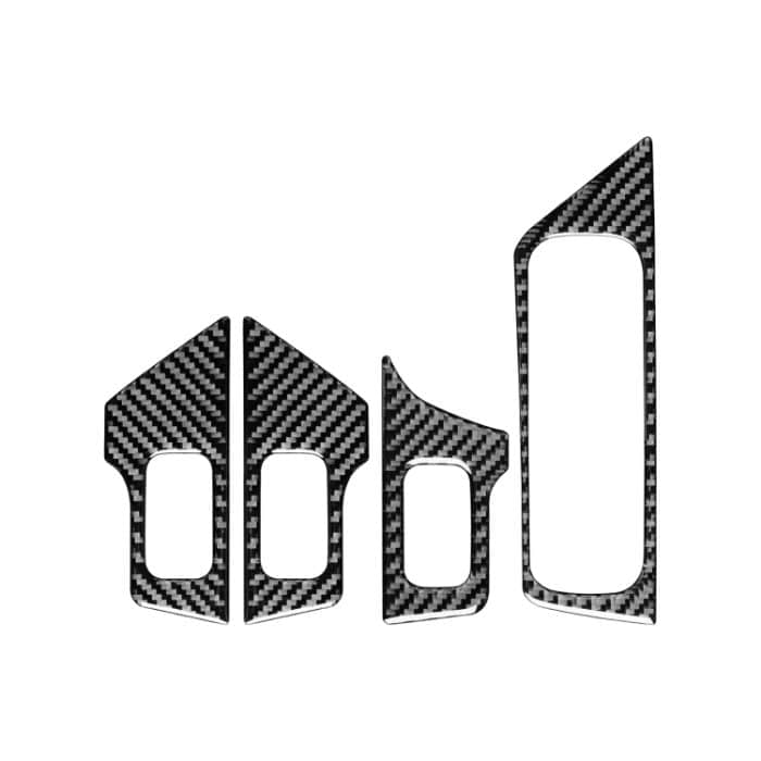 4 stücke / satz Kohlefaser Auto Glashubschalter Dekorativer Aufkleber für Mercedes-Benz B-Klasse 2019 / GLB 2020, Rechtsfahrt – Bild 1