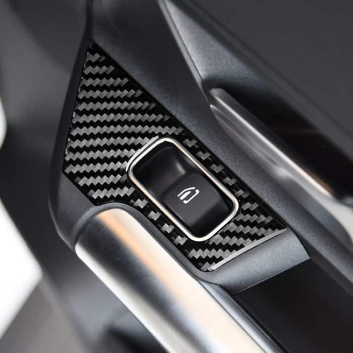 4 stücke / satz Kohlefaser Auto Glashubschalter Dekorativer Aufkleber für Mercedes-Benz B-Klasse 2019 / GLB 2020, Rechtsfahrt – Bild 6