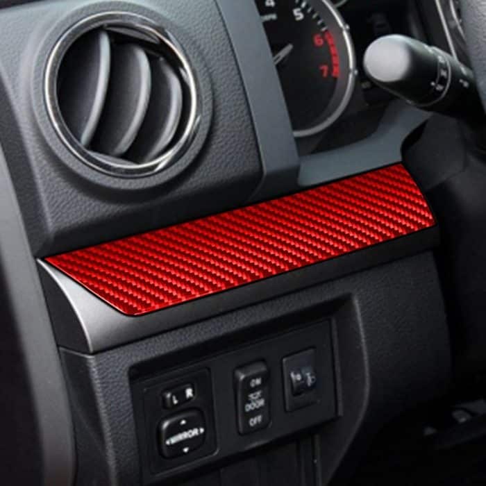 3 Teile/satz Carbon Faser Auto Mittelkonsole Streifen Dekorative Aufkleber für Toyota Tundra 2014-2018, Linke Fahrt, Center Console Strip,Left Drive – Bild 5