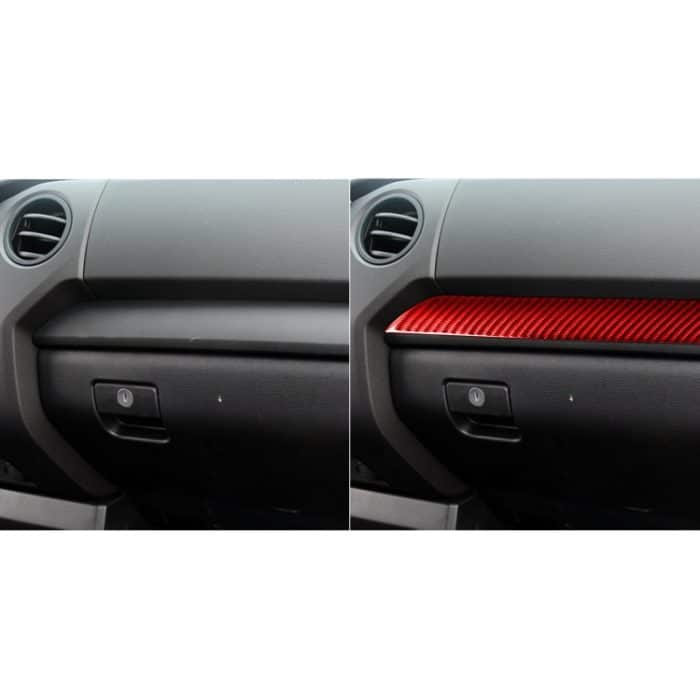 3 Teile/satz Carbon Faser Auto Mittelkonsole Streifen Dekorative Aufkleber für Toyota Tundra 2014-2018, Linke Fahrt, Center Console Strip,Left Drive – Bild 7