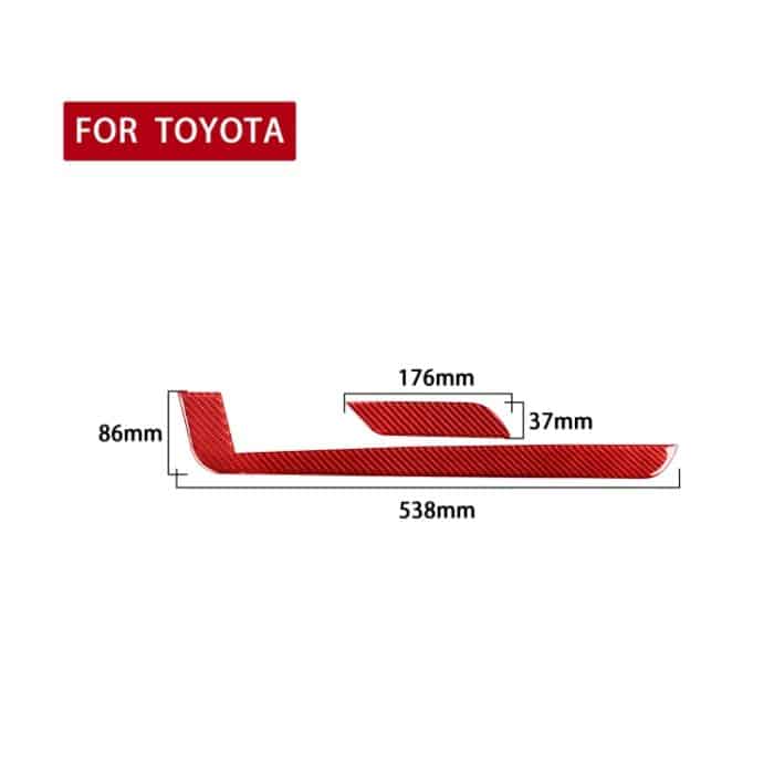 2 Teile/satz Carbon Faser Auto Zentrale Steuerung Getriebe Seite Trim Dekorative Aufkleber für Toyota Tundra 2014-2018, links und Rechts Antrieb Universal, Central Control Gear Side Trim – Bild 2