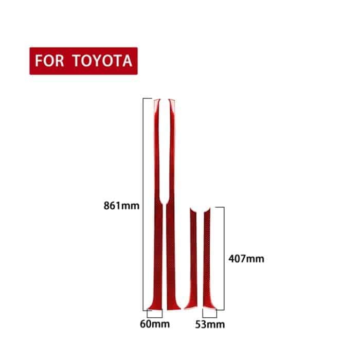 4 Teile/satz Carbon Faser Auto Tür Panel Dekorative Aufkleber für Toyota Tundra 2014-2018, Links und Rechts Antrieb Universal, Door Panel – Bild 2