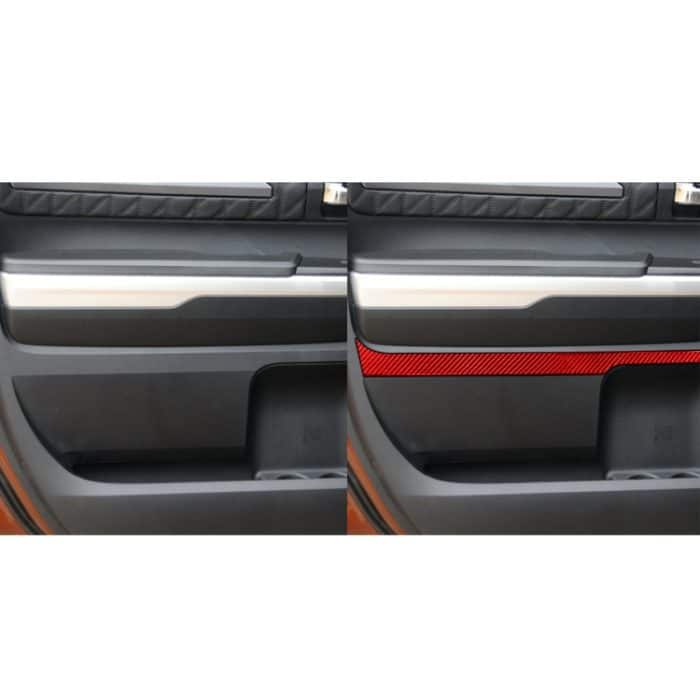 4 Teile/satz Carbon Faser Auto Tür Panel Dekorative Aufkleber für Toyota Tundra 2014-2018, Links und Rechts Antrieb Universal, Door Panel – Bild 6