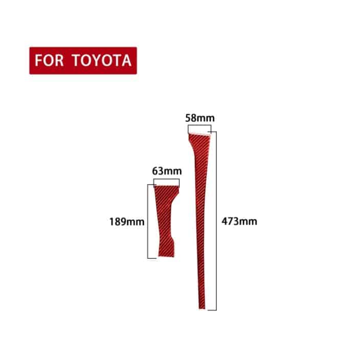 2 Teile/satz Carbon Faser Auto Zentrale Steuerung Getriebe Trim Dekorative Aufkleber für Toyota Tundra 2014-2018, links und Rechts Antrieb Universal, Central Control Gear Trim – Bild 2