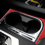 Kohlefaser-Autobecherhalter-Rahmen, dekorativer Aufkleber für Toyota Tundra 2014–2018, linker Antrieb, Cup Holder Frame,Left Drive – Bild 5