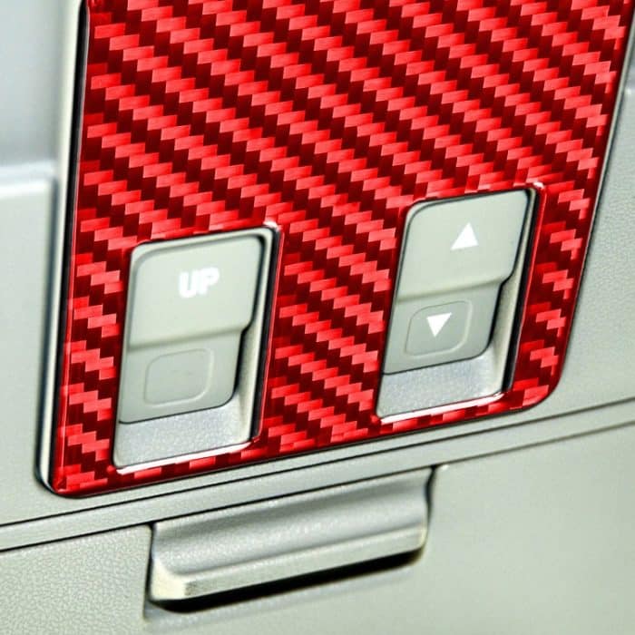 4 Teile/satz Carbon Faser Auto Vordere Reihe Lesen Licht Panel Dekorative Aufkleber für Toyota Tundra 2014-2018, links und Rechts Antrieb Universal, Front Row Reading Light Panel – Bild 5