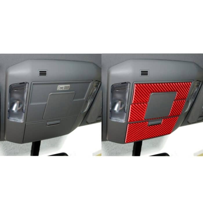 4 Teile/satz Carbon Faser Auto Vordere Reihe Lesen Licht Panel Dekorative Aufkleber für Toyota Tundra 2014-2018, links und Rechts Antrieb Universal, Front Row Reading Light Panel – Bild 6