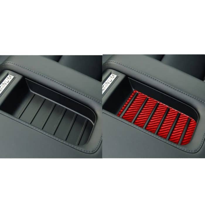 Carbon-Faser-Auto-Armlehnenbox-Slot-Pad, dekorativer Aufkleber für Toyota Tundra 2014–2018, Links- und Rechtsantrieb, universell, Armrest Box Slot Pad – Bild 6