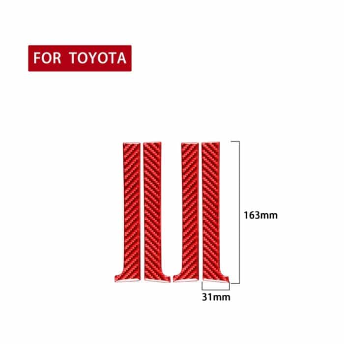 4 Teile/satz Carbon Faser Auto Innengriff Dekorative Aufkleber für Toyota Tundra 2014-2018, Links und Rechts Stick Universal, Inner Handle – Bild 2