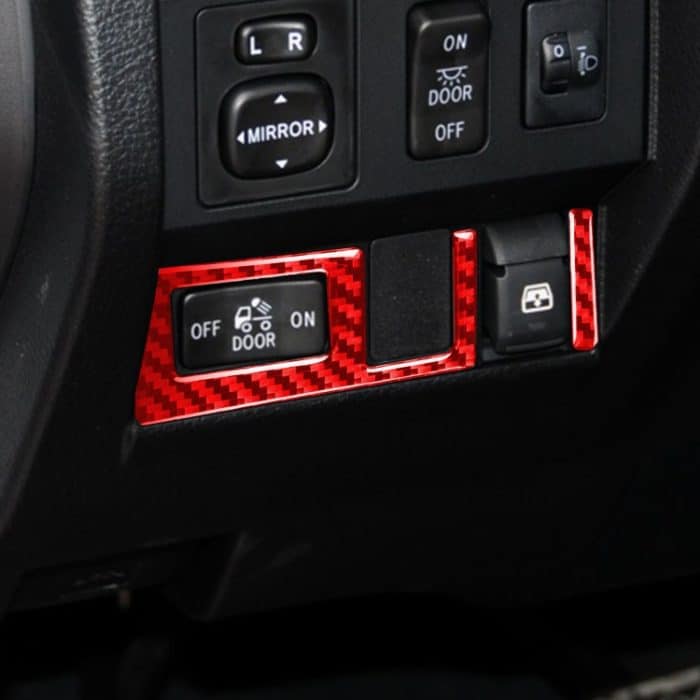 2 Teile/satz Carbon Faser Auto Scheinwerfer Schalter Ring Dekorative Aufkleber für Toyota Tundra 2014-2018, Links und rechts Drive Universal, Headlight Switch Ring – Bild 5