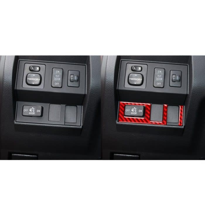 2 Teile/satz Carbon Faser Auto Scheinwerfer Schalter Ring Dekorative Aufkleber für Toyota Tundra 2014-2018, Links und rechts Drive Universal, Headlight Switch Ring – Bild 6