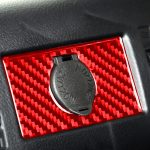 Carbon-Faser-Auto-hinterer Zigarettenanzünder-Schalter-dekorativer Aufkleber für Toyota Tundra 2014-2018, linker und rechter Antrieb Universal, Rear Cigarette Lighter Switch – Bild 5