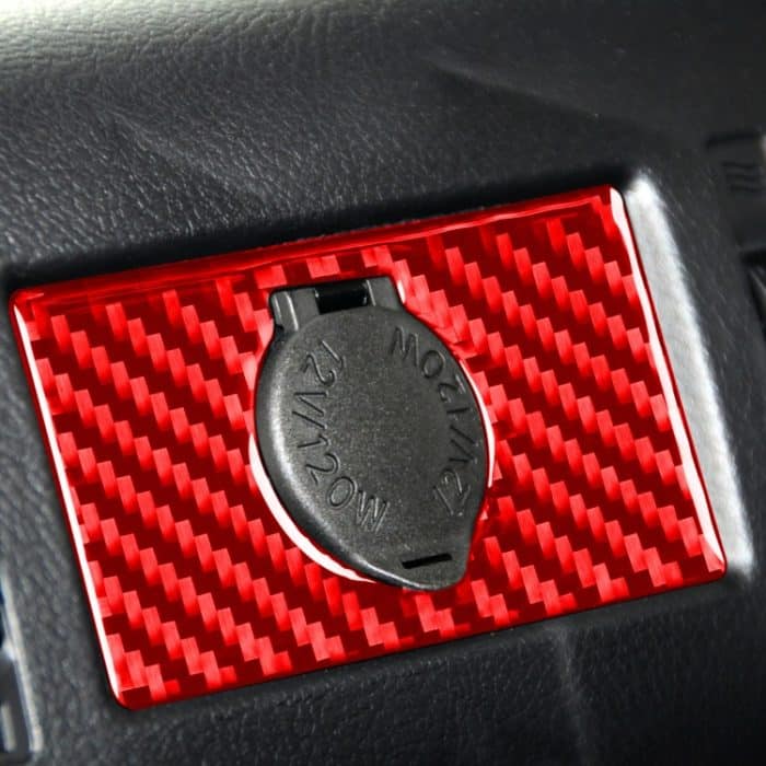 Carbon-Faser-Auto-hinterer Zigarettenanzünder-Schalter-dekorativer Aufkleber für Toyota Tundra 2014-2018, linker und rechter Antrieb Universal, Rear Cigarette Lighter Switch – Bild 5