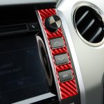 2 Teile/satz Carbon Faser Auto Zentrale Steuerung Volumen Schalter Dekorative Aufkleber für Toyota Tundra 2014-2018, links und Rechts Antrieb Universal, Central Control Volume Switch – Bild 5