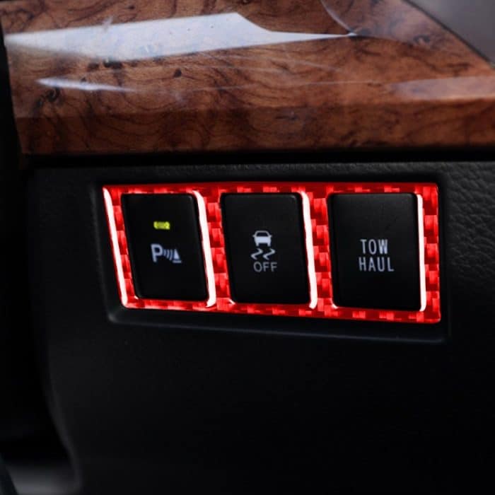 Kohlefaser-Auto-Modusschalter-dekorativer Aufkleber für Toyota Tundra 2014–2018, linker und rechter Antrieb, universell, Mode Switch – Bild 5