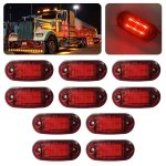 10 PCS MK-019 Auto/LKW 6LEDs Seitenmarkierungs-Anzeigeleuchten Glühbirnenlampe, MK-019 (Red Light), MK-019 (White Light), MK-019 (Yellow Light)