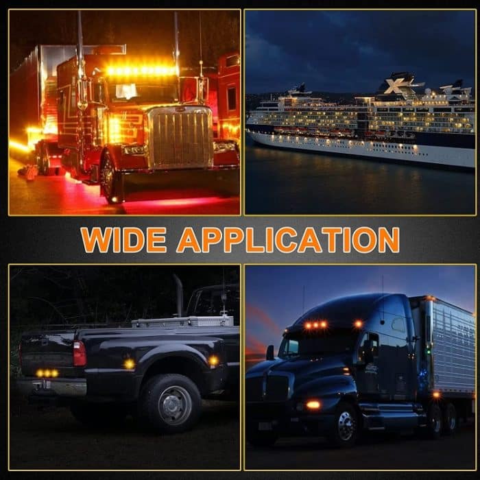 10 PCS MK-019 Auto/LKW 6LEDs Seitenmarkierungs-Anzeigeleuchten Glühbirnenlampe, MK-019 (Red Light), MK-019 (White Light), MK-019 (Yellow Light) – Bild 5